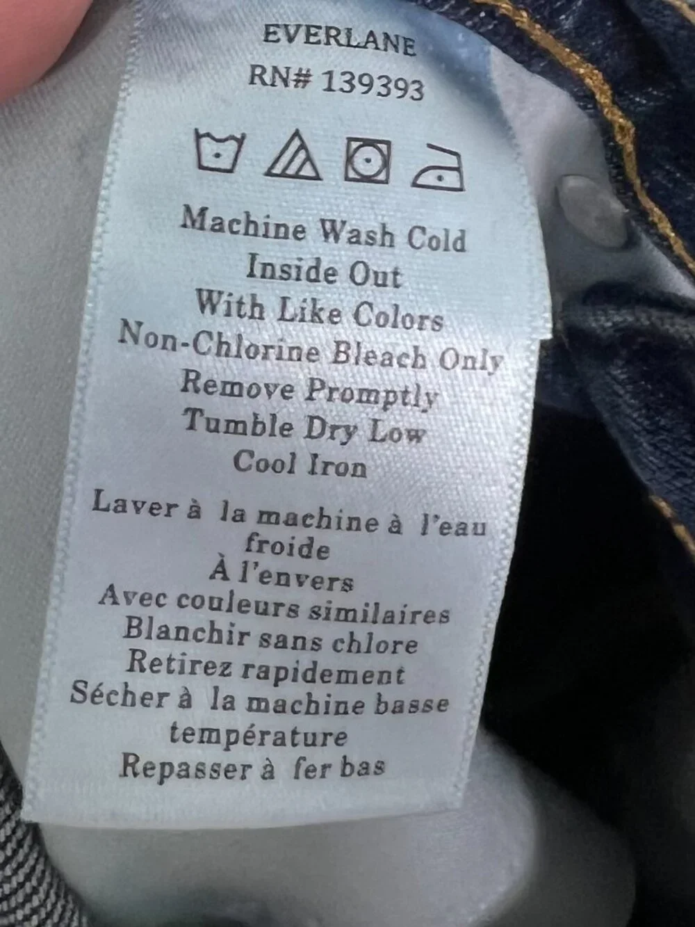 Everlane The Original Cheeky Jean Vintage Dark Size 25S NWOT
